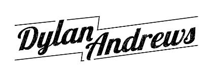 A creative logo of the name Dylan Andrews